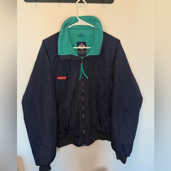 Vintage Columbia Bomber jacket fleece radial sleeve